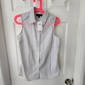 NWT Banana Republic Pin-Stripe Sleeveless Blouse size 6